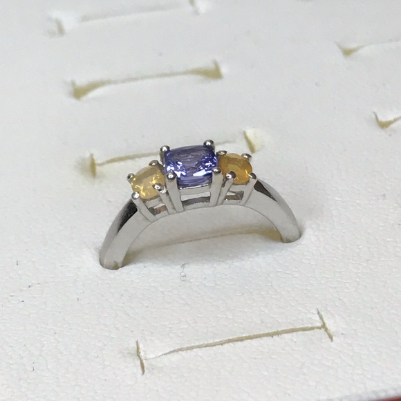 Jewelry - AA Tanzanite & Ethiopian Opal Sterling Ring, sz 6